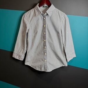 J. Crew Black and White Button Down Shirt